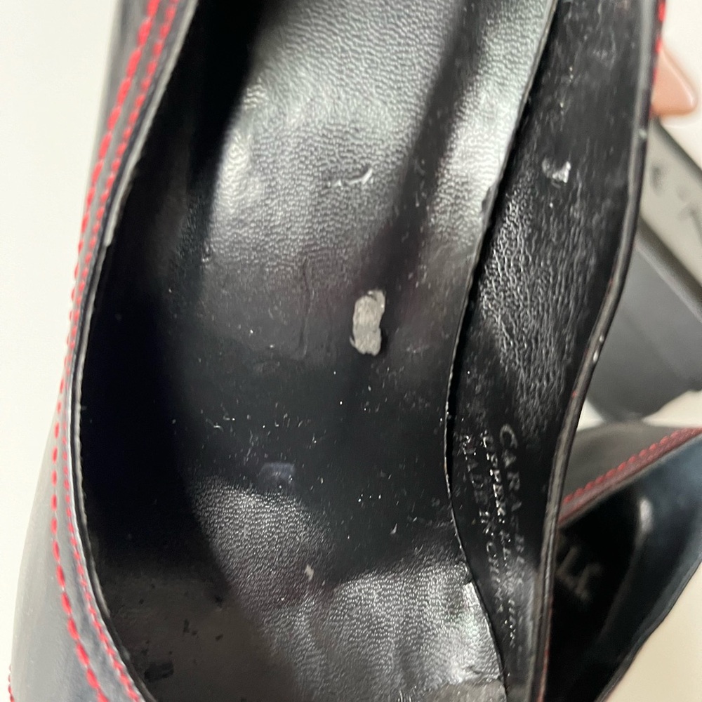 NYLA Black and Red Stiletto Heels Sz 8 - Picture 8 of 8